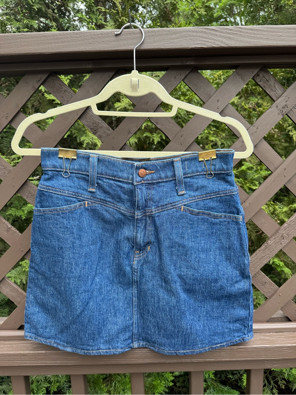 Madewell Blue Denim Mini Skirt